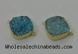 NGC1597 20mm - 22mm diamond druzy quartz connectors wholesale
