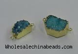 NGC1794 15*20mm - 22*30mm freeform druzy agate connectors