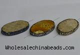 NGC1878 30*50mm - 30*55mm oval fossil coral connectors