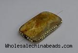 NGC1881 30*40mm - 30*45mm rectangle agate gemstone connectors
