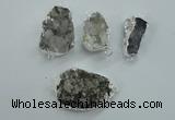 NGC25 15*20mm - 25*35mm freeform druzy agate connectors