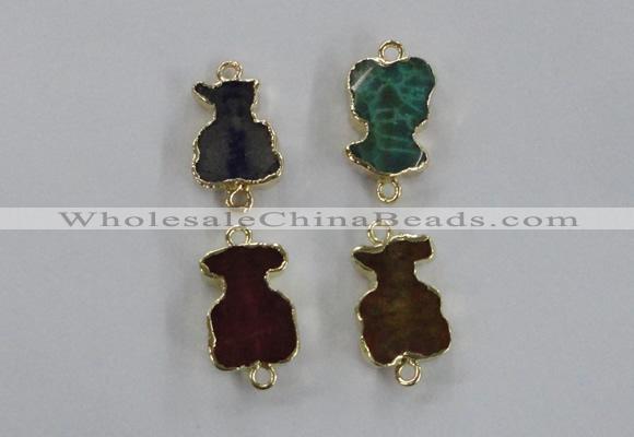 NGC306 15*20mm - 18*25mm agate gemstone connectors wholesale