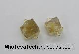 NGC429 12*14mm - 15*18mm freeform druzy agate connectors