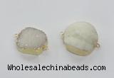 NGC434 20*25mm - 25*30mm freeform druzy agate gemstone connectors