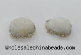 NGC435 25*35mm - 35*40mm freeform druzy agate gemstone connectors