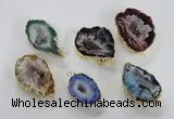 NGC451 18*25mm - 25*35mm freeform druzy agate gemstone connectors