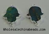 NGC5010 22*30mm - 25*35mm hamsahand serpentine jasper connectors