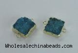 NGC515 15*16mm - 16*17mm freeform druzy agate connectors