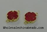 NGC5341 20mm flower sea sediment jasper connectors wholesale