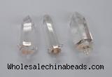 NGC540 10*35mm - 12*45mm faceted nuggets white crystal connectors