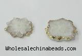 NGC600 15*20mm - 30*35mm freeform druzy agate connectors wholesale