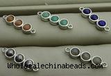 NGC6036 6*18mm mixed gemstone connectors wholesale
