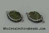 NGC6500 20*25mm freeform druzy agate connectors wholesale