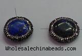 NGC7522 25mm coin lapis lazuli connectors wholesale
