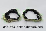 NGC927 40*60mm - 65*80mm freeform druzy agate connectors