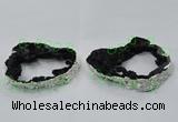 NGC932 45*65mm - 70*90mm freeform druzy agate connectors