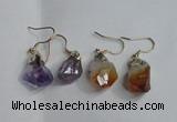 NGE10 13*18mm - 15*20mm nuggets amethyst & citrine earrings wholesale