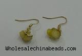 NGE170 5*8mm - 6*10mm nuggets druzy agate earrings wholesale