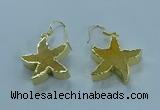 NGE390 20mm - 22mm starfish druzy agate earrings wholesale