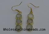 NGE5040 10*30mm - 10*32mm druzy agate gemstone earrings wholesale