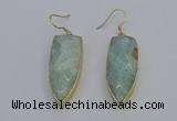 NGE5060 12*35mm - 15*40mm arrowhead amazonite pendants wholeasle
