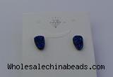 NGE5112 5*8mm freeform plated druzy quartz earrings wholesale
