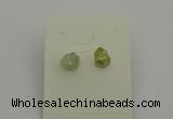 NGE5186 5*8mm - 6*10mm nuggets plated druzy quartz earrings