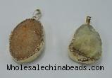 NGP1025 25*35mm - 35*45mm freeform druzy agate beads pendant