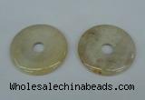 NGP1377 7*50mm - 8*55mm donut chrysanthemum agate gemstone pendants