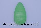 NGP140 2pcs 30*60mm teardrop dyed white jade gemstone pendants