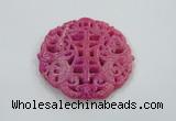 NGP1605 66*66mm Carved dyed natural hetian jade pendants wholesale