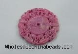 NGP1609 65*65mm Carved dyed natural hetian jade pendants wholesale