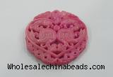 NGP1611 65*65mm Carved dyed natural hetian jade pendants wholesale