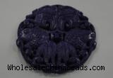 NGP1630 67*67mm Carved dyed natural hetian jade pendants wholesale