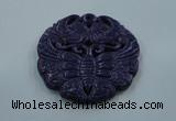 NGP1635 64*64mm Carved dyed natural hetian jade pendants wholesale