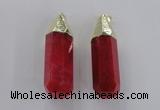 NGP1735 17*60mm faceted nuggets agate gemstone pendants wholesale