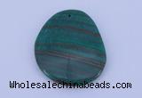 NGP177 2pcs 40*48mm freeform synthetic malachite gemstone pendants