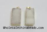NGP1823 15*30mm - 20*35mm rectangle druzy agate pendants
