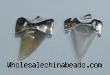 NGP1888 35*45mm - 38*55mm teeth-shaped agate gemstone pendants