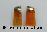 NGP1905 18*40mm - 20*50mm trapezoid agate gemstone pendants