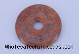 NGP227 7*50mm fashion serpentine jasper gemstone donut pendant