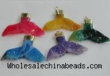 NGP2274 38*55mm - 40*60mm fishtail agate gemstone pendants