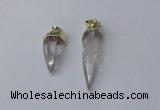 NGP2408 14*35mm - 16*50mm sticks white crystal pendants wholesale