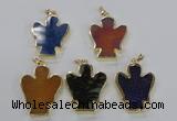 NGP2584 30*40mm angel agate gemstone pendants wholesale