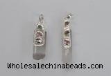 NGP2677 12*35mm - 15*40mm sticks white crystal pendants wholesale