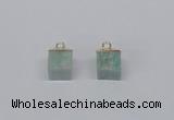 NGP2779 10*12mm - 12*14mm cube amazonite gemstone pendants