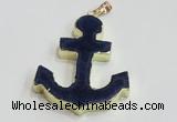 NGP2787 40*50mm anchor agate gemstone pendants wholesale