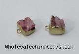 NGP2892 8*10mm - 10*12mm freeform druzy agate pendants