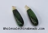 NGP2923 16*58mm - 18*60mm teardrop agate gemstone pendants