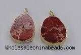 NGP2942 25*35mm – 35*45mm freeform sea sediment jasper pendants